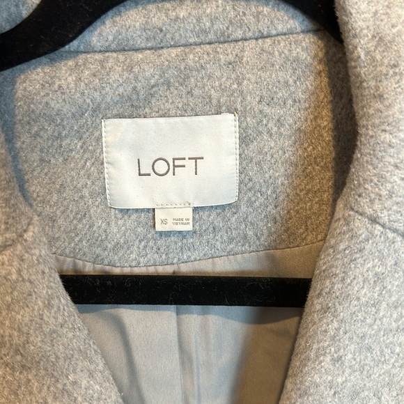 Loft 40% wool gray long coat size XS - Picture 2 of 3